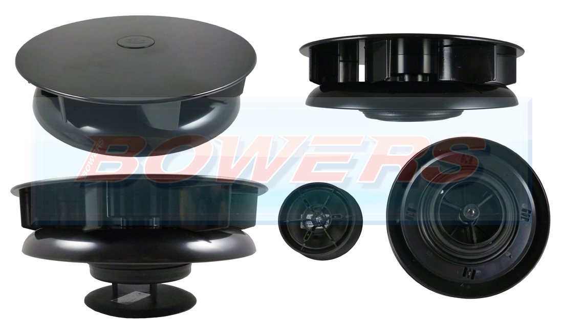Black Wind Powered Rotary Roof Air Vent H Bowers